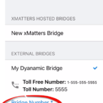 Dynamic conference bridge numbers