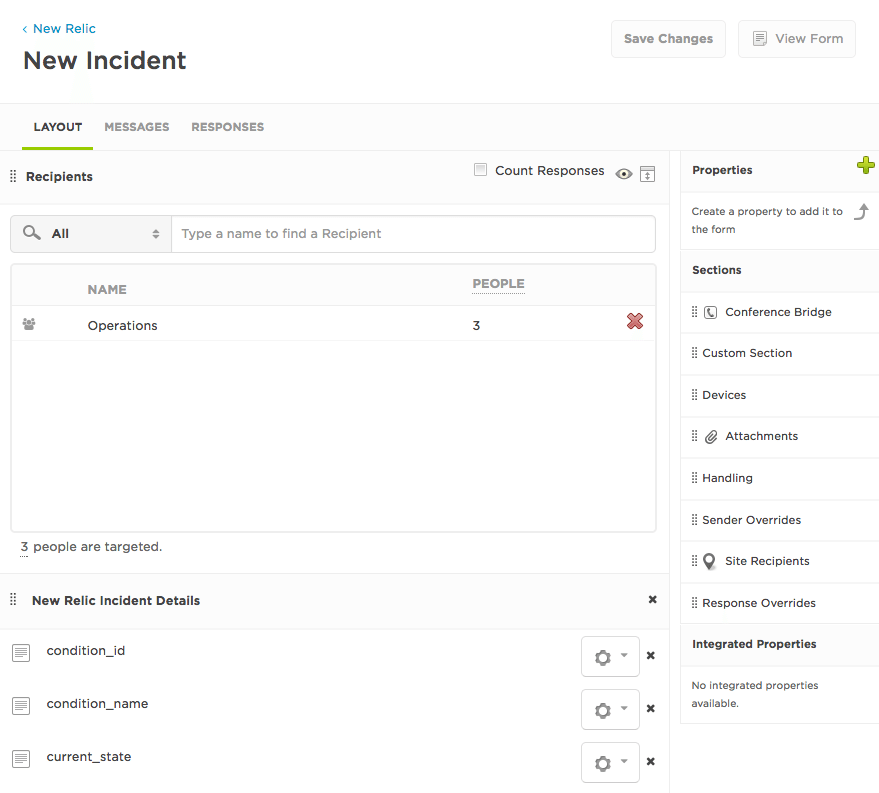 Easy interface for setting up an integration with New Relic