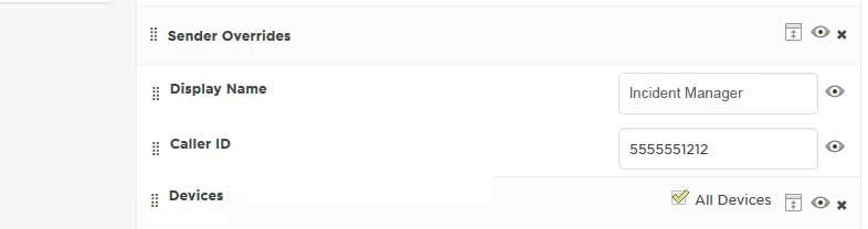 allows you to override the caller ID displayed for voice notifications. Use of this functionality must follow the Truth in Caller ID Act of 2009.