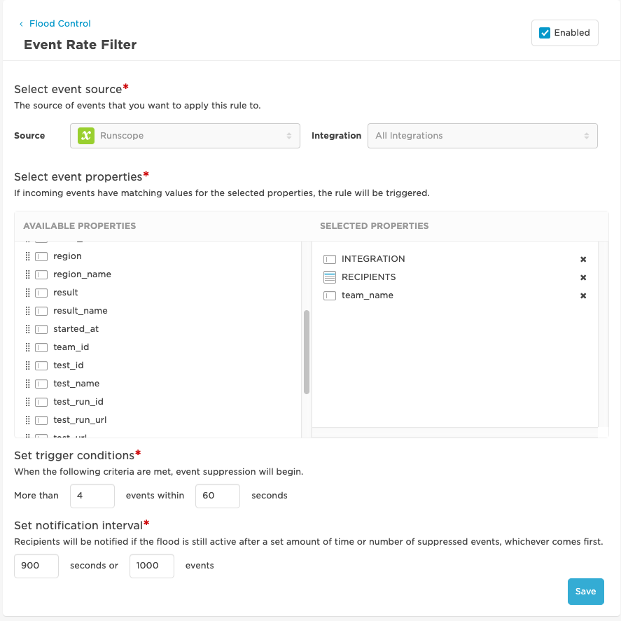 Fine-tuning the IT event flood filters.
