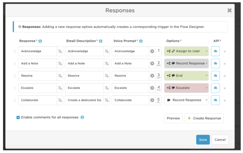 Let’s add a new “Collaborate” response option