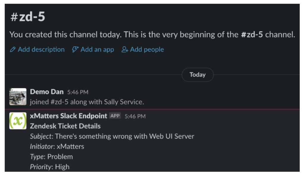 Trigger a test event and try the response.