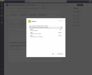 Search for incidents to create the tab in Microsoft Teams Channel