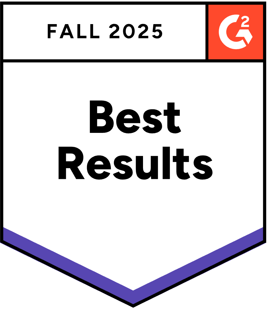 SevriceNow Best Results 2025 Fall G2 award