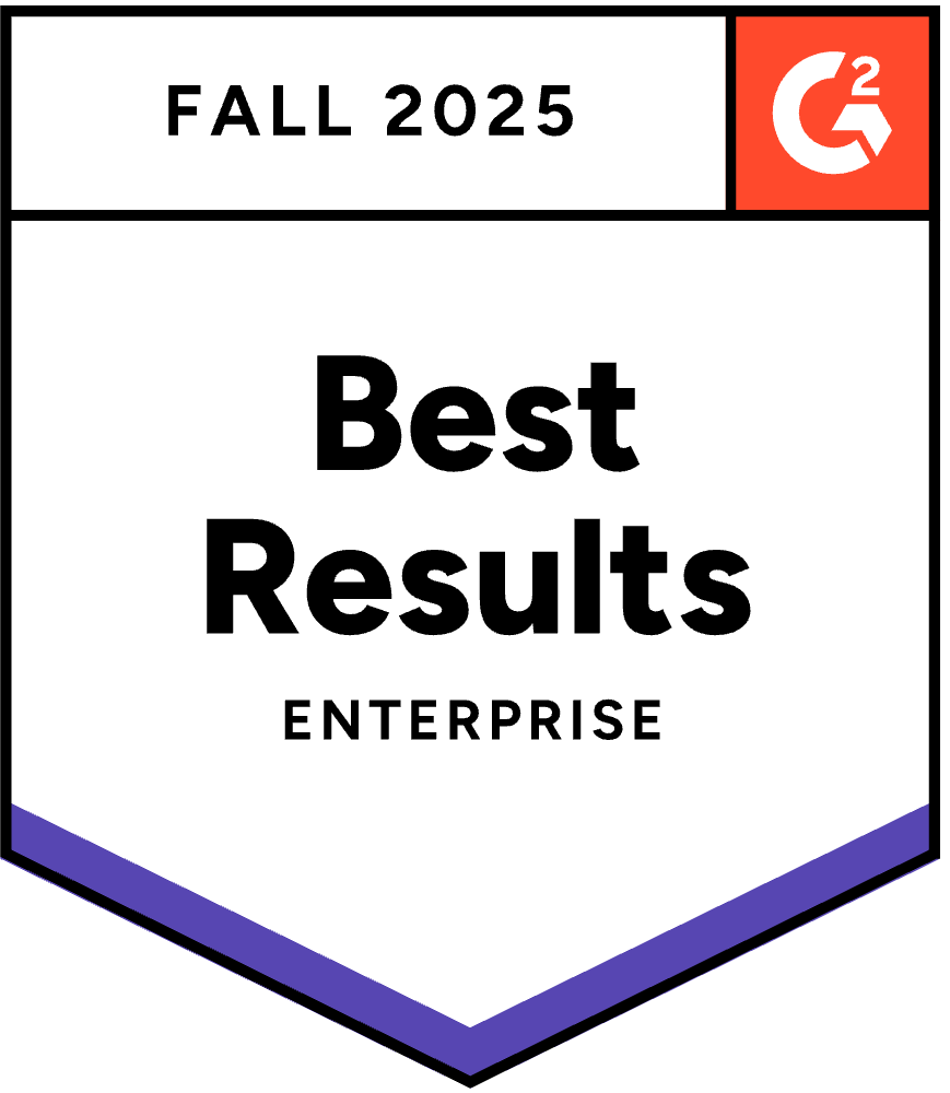 IT Alerting Best Results - Enterprise 2025 Fall G2 award