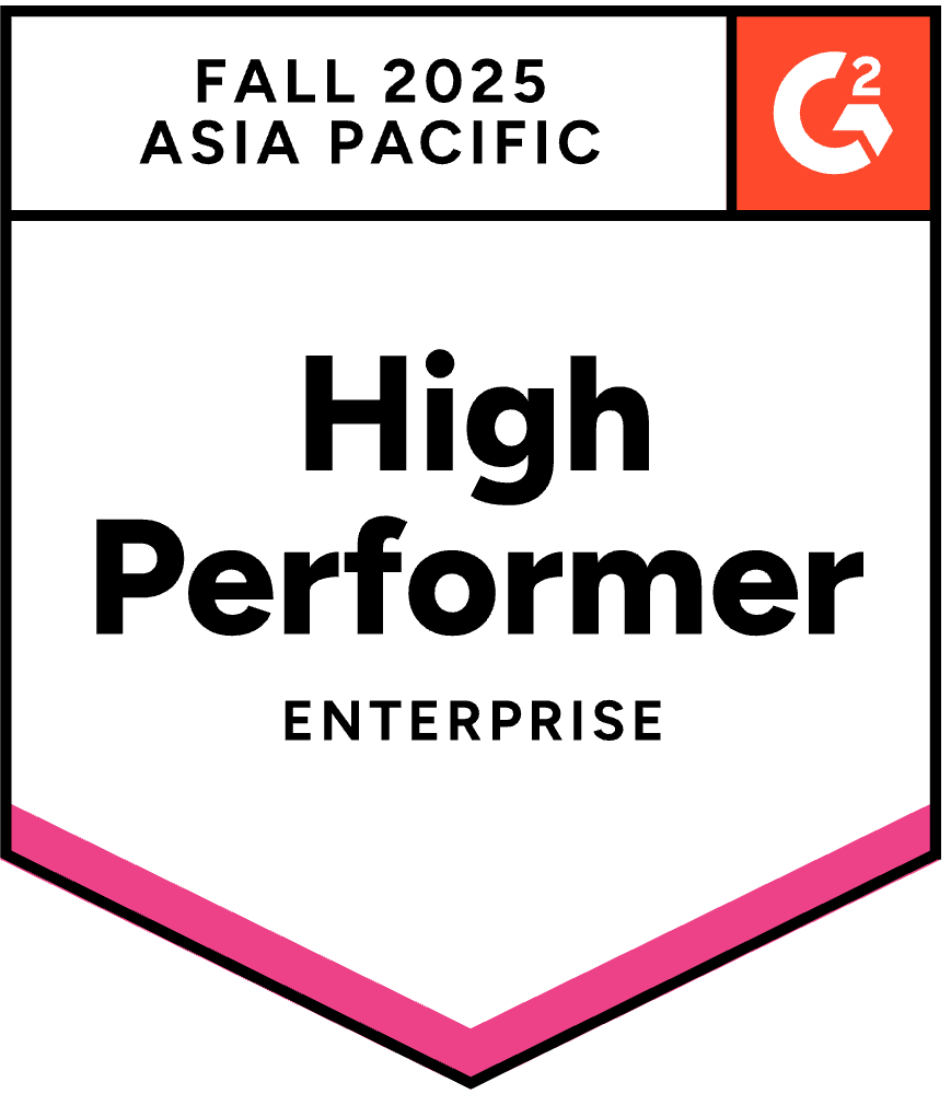 ServiceNow High Performer - Enterprise Asia-Pacific 2025 Fall G2 award