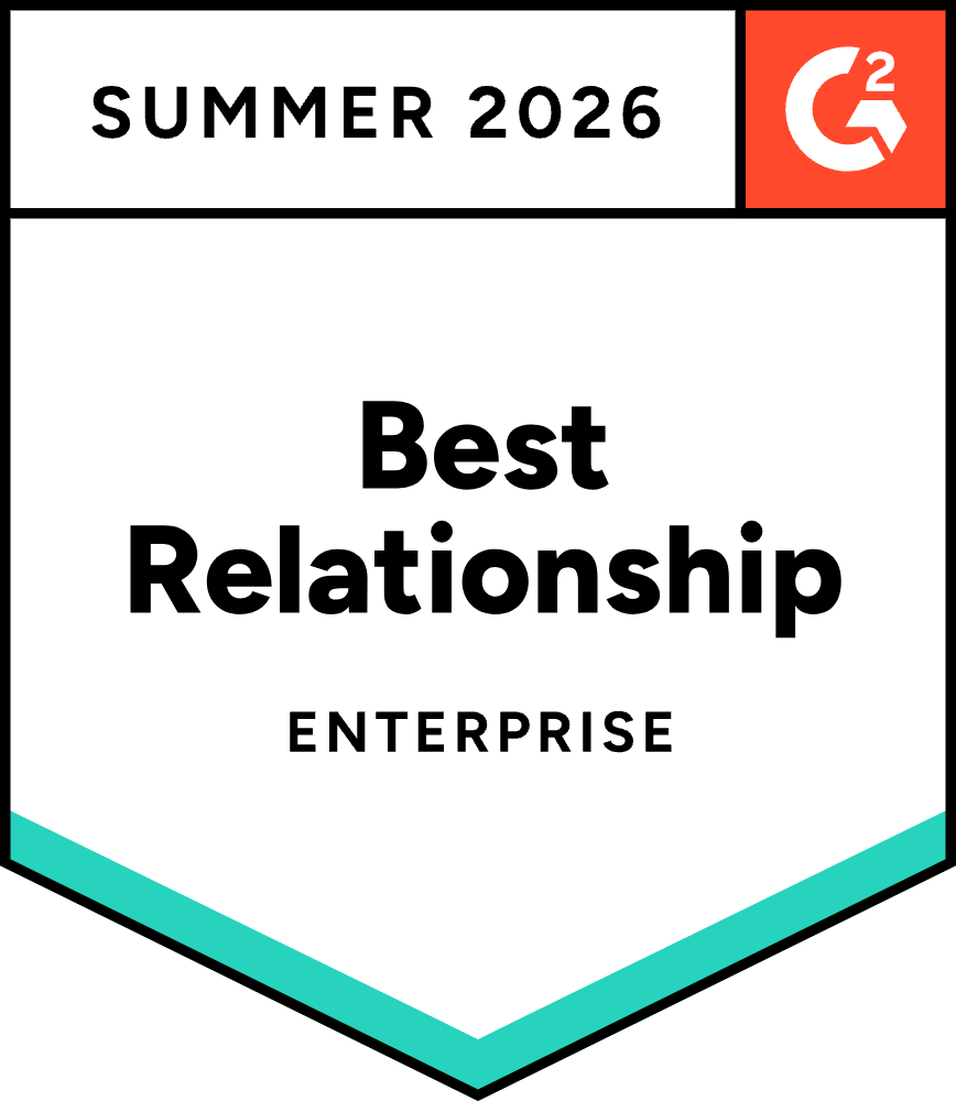 IT Alerting Best Relationship Enterprise 2026 G2 award
