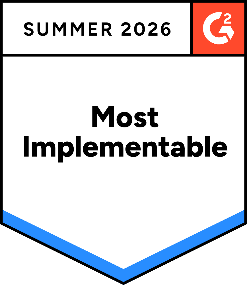 ServiceNow Store Apps Most Implementable 2026 G2 award